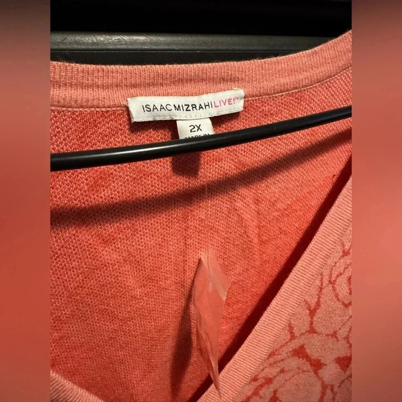 Isaac Mizrahi Choice Pattern Jacquard Cardigan 2XLarge New - Picture 2 of 7